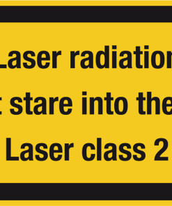 Laser radiation Do not stare into the beam Laser class 2