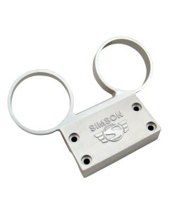 Armaturenträger f. ø 60 mm Tacho + DZM, Alu silber – S50, S51, S53, S70, S83