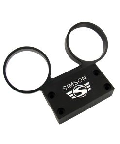 Armaturenträger f. ø 60 mm Tacho + DZM, Alu schwarz – S50, S51, S53, S70, S83